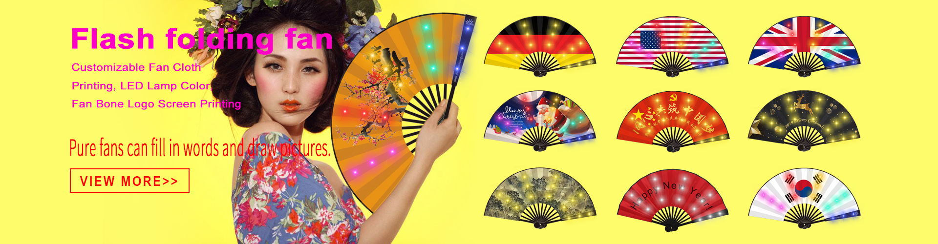 Flash folding fan