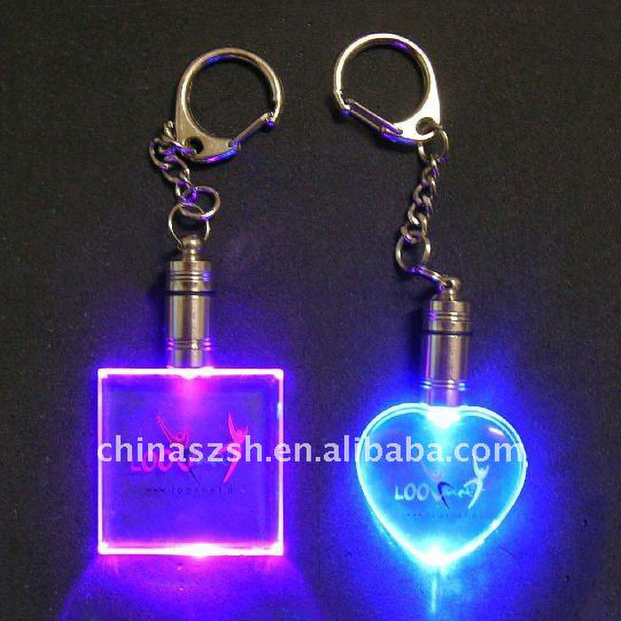 Acrylic Blinking LED Keychain