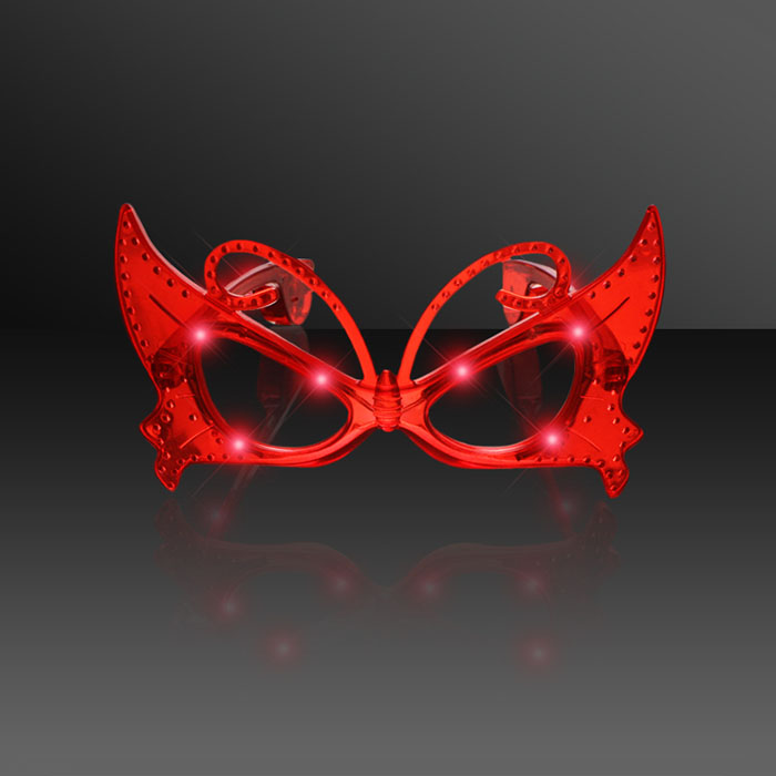 Fancy butterfly LED blinky party sunglasses